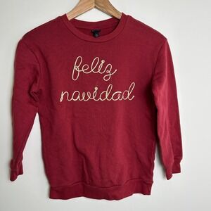 Art Class Sweatshirt Feliz Navidad Size Medium 8 Unisex Boy Girl